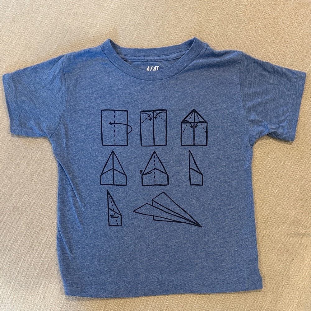 Sweet Pea Blue Origami Graphic Tee